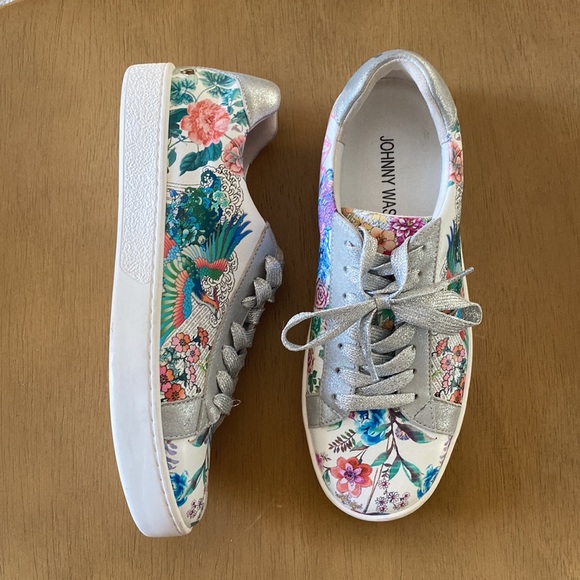 Johnny Was Dreamer Leather Sneakers - Sz 6.5 - Picture 3 of 5